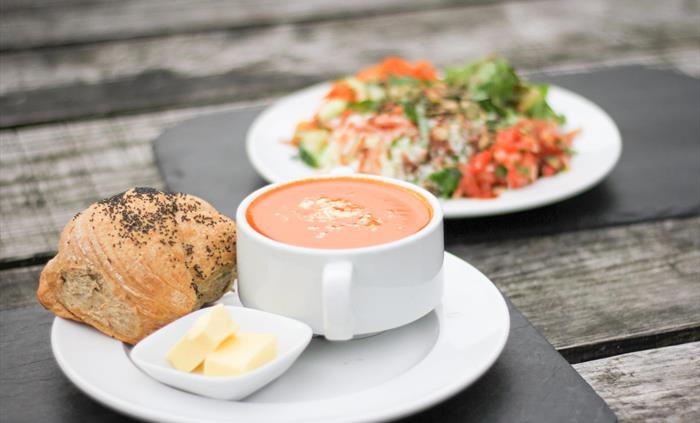 Delicious food from CAT's vegetarian cafe